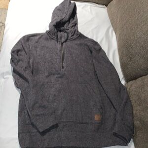 Gently Loved Authentic Roots Terry Cloth Lined 1/4 Zip Hoodie **Unisex**